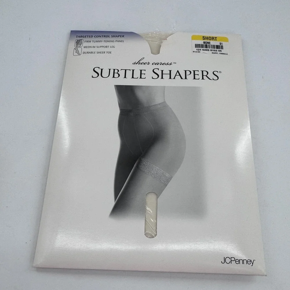 JCPenney Subtle Shapers Short‎ Bone Targeted Control Hosiery NEW Tummy Tone
